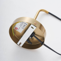 Golden glass wall lamp with cable and switch - Robyn