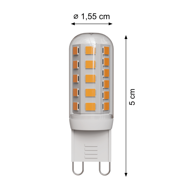 Dimmable G9 3W LED Bulb - Warm white