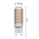 Dimmable G9 3W LED Bulb - Warm white