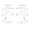Set of 2 brass bedside wall lights left and right - Lodvi