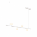 White pendant light with magnetic system and 4 LED glass globes 12W - Lyne
