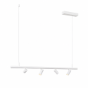 White pendant light with magnetic system and 4 white LED spotlights - Lyne