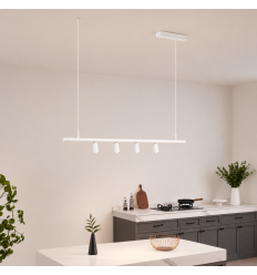 White pendant light with magnetic system and 4 white LED... 2