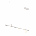 White magnetic pendant system 1 spotlight 2 profiles and 1 glass globe LED 22W - Lyne