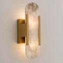 Chic golden metal marble wall lamp - Enola