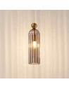 Gold pendant with smoked fluted glass - Leonora