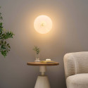 Wall light or spot with ribbed opal glass - Ambrine