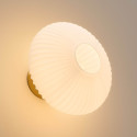 Wall light or spot with ribbed opal glass - Ambrine