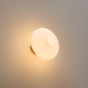 Wall light or spot with ribbed opal glass - Ambrine