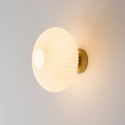 Wall light or spot with ribbed opal glass - Ambrine