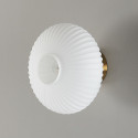 Wall light or spot with ribbed opal glass - Ambrine