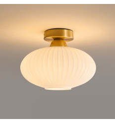 Wall light or spot with ribbed opal glass - Ambrine 2