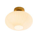 Wall light or spot with ribbed opal glass - Ambrine