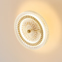 Gold LED wall light with clear glass disc - Alma
