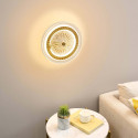 Gold LED wall light with clear glass disc - Alma