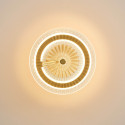 Gold LED wall light with clear glass disc - Alma