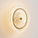 Gold LED wall light with clear glass disc - Alma