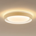 Dimmable round beige ribbed LED ceiling light 50 cm - Facciotto