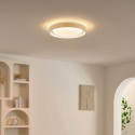 Dimmable round beige ribbed LED ceiling light 50 cm - Facciotto