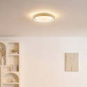 Dimmable round beige ribbed LED ceiling light 50 cm - Facciotto
