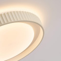 Dimmable round beige ribbed LED ceiling light 50 cm - Facciotto