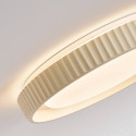 Dimmable round beige ribbed LED ceiling light 50 cm - Facciotto