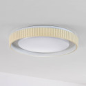 Dimmable round beige ribbed LED ceiling light 50 cm - Facciotto