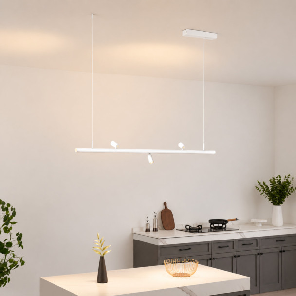 White magnetic pendant light without light...