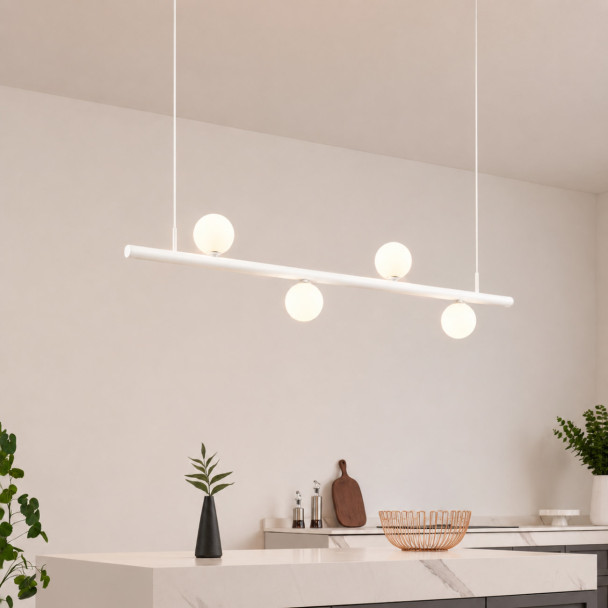 White magnetic pendant light without light...