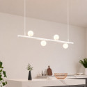 White magnetic pendant light without light source with inbuilt 50W driver customizable - Lyne