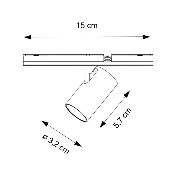 5W adjustable LED spotlight for white magnetic...