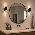 Black designer outdoor wall light with dual light beam IP65 - Volta