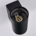 Black designer outdoor wall light with dual light beam IP65 - Volta