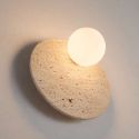 Wall light in travertine marble and glass - Oré
