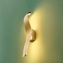 Long wavy brushed gold wall light LED 8W - Virella