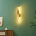 Long wavy brushed gold wall light LED 8W - Virella