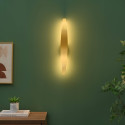 Long wavy brushed gold wall light LED 8W - Virella