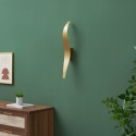 Long wavy brushed gold wall light LED 8W - Virella