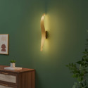 Long wavy brushed gold wall light LED 8W - Virella