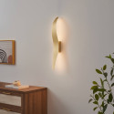 Long wavy brushed gold wall light LED 8W - Virella