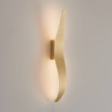 Long wavy brushed gold wall light LED 8W - Virella