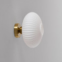 Wall light or spot with ribbed opal glass - Ambrine