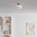 Wall light or spot with ribbed opal glass - Ambrine