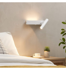 White bedside reading wall light right - Lodvi - RIGHT