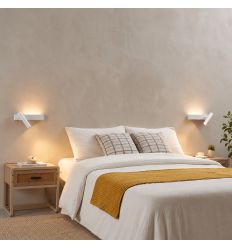 White bedside reading wall light right - Lodvi - RIGHT 2
