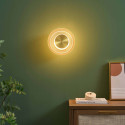 Contemporary amber glass LED 6W wall light - Inaya