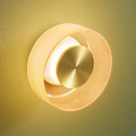 Contemporary amber glass LED 6W wall light - Inaya
