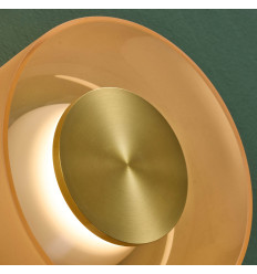 Contemporary amber glass LED 6W wall light - Inaya 2