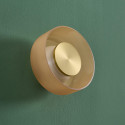 Contemporary amber glass LED 6W wall light - Inaya