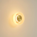 Contemporary amber glass LED 6W wall light - Inaya